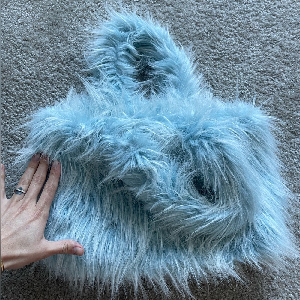 Baby blue fluffy URBAN OUTFITTERS Bag